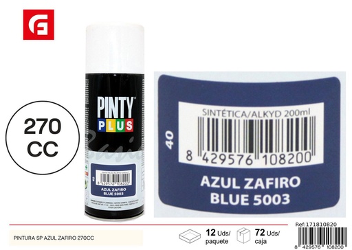[171810820] Aerosol Pintyplus azul zafiro 270cc - Pintura calidad