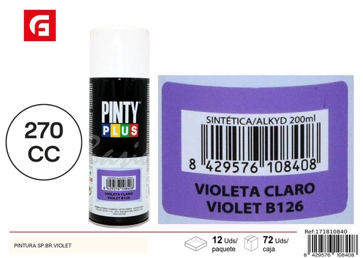 [171810840] Pintura spray brillante violeta claro para manualidades y bricolaje