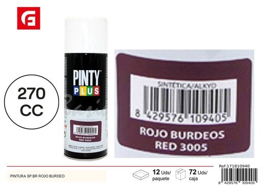 [171810940] Pintura spray rojo burdeos para bricolaje y decoración