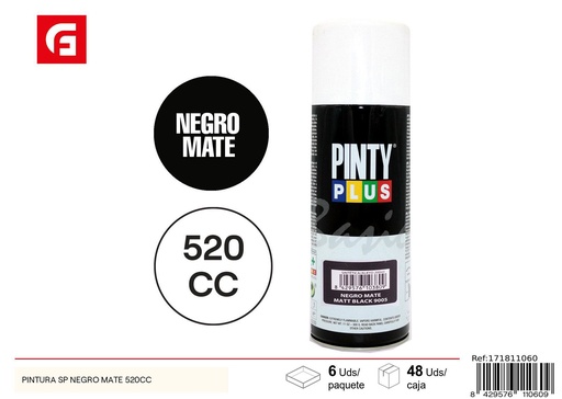 [171811060] Pintyplus pintura en spray negro mate 520cc para bricolaje
