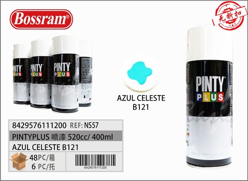 [171811120] PintyPlus azul celeste B121 spray 520cc - Pintura en spray
