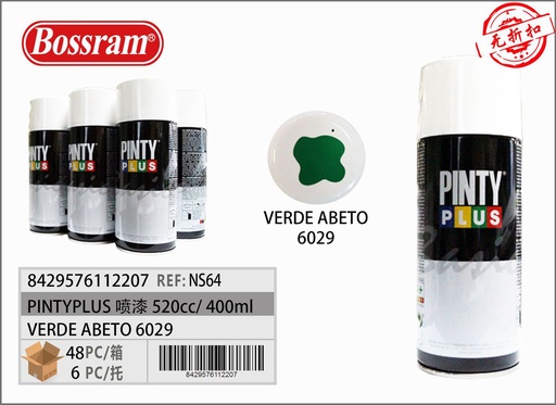 [171811220] PintyPlus verde abeto 6029 spray 520cc - Pintura en spray