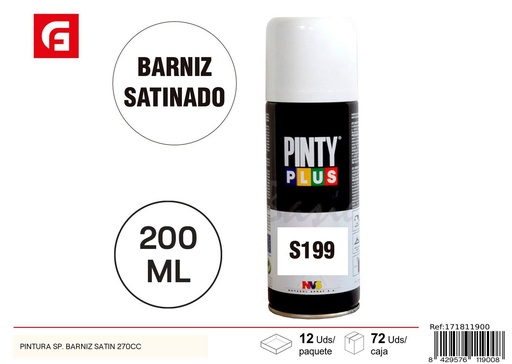 [171811900] Aerosol Pintyplus satinado barniz 270cc - Pintura calidad