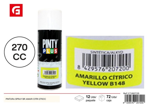 [17180720] Aerosol Pintyplus amarillo cítrico 270cc - Pintura calidad