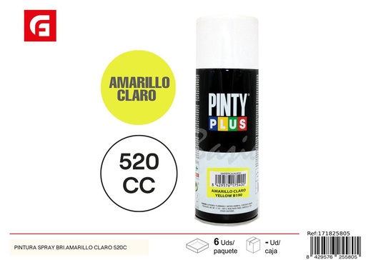 [171825805] Pintura spray brillo amarillo claro 520CC - Pintura y ferretería