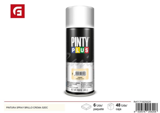 [171825620] Pintura en spray brillo color crema 520cc para decoración y manualidades