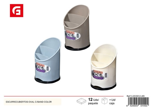 [120301149] Escurridor ovalado para cubiertos con banda color - Accesorios de cocina