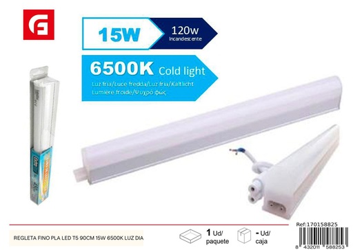 [170158825] Tubo LED fino 90 cm 15W 6500K - Iluminación para hogar y oficina