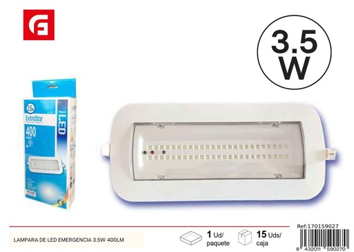 [170159027] Lámpara de LED emergencia 3.5W 400LM - Iluminación