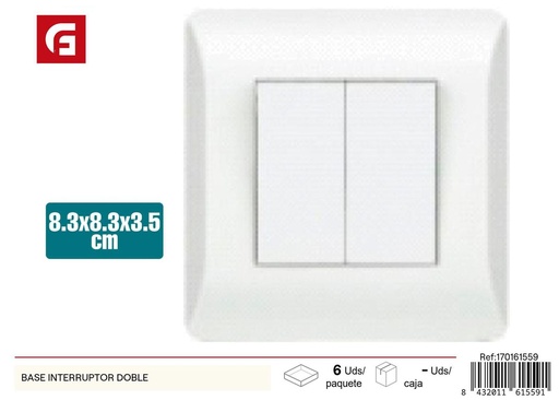[170161559] Interruptor base doble - Suministros eléctricos