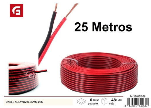 [170161568] Cable altavoz 0.75MM 25M - Suministros eléctricos