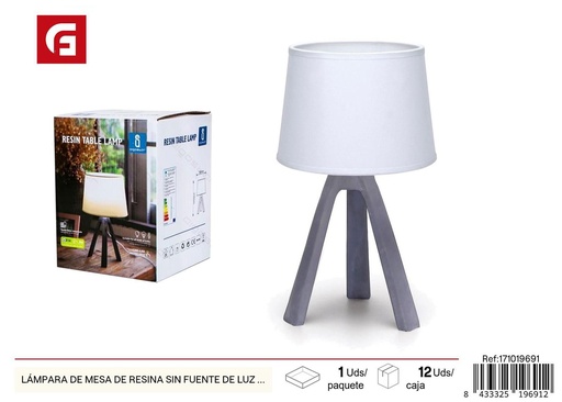 [171019691] Lámpara de mesa de resina sin luz E14 max. 40W - Iluminación