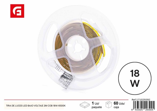 [171029392] Tira de luces LED bajo voltaje 2m COB 18W 6500K - Iluminación