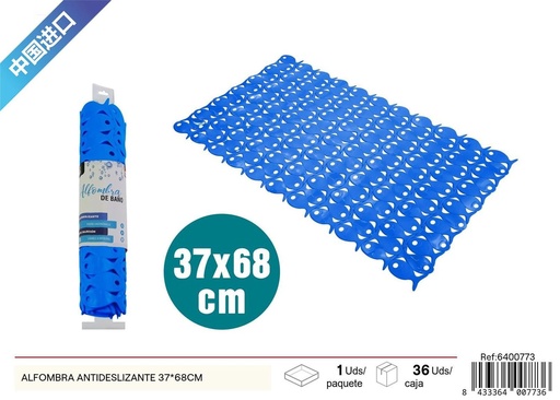 [6400773] Alfombra antideslizante azul cielo 37x68 cm - Accesorios de baño