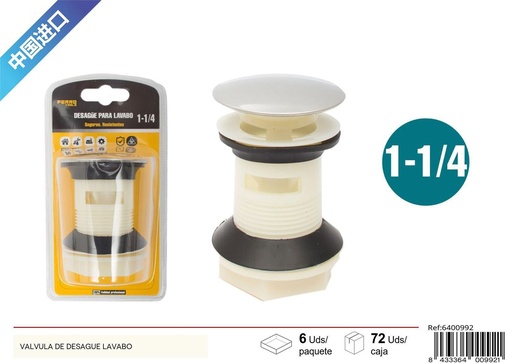 [6400992] Válvula de desagüe lavabo - Accesorios de fontanería
