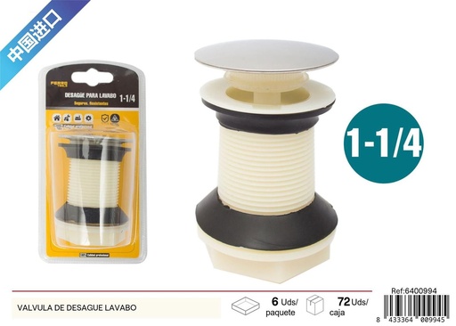 [6400994] Válvula de desagüe lavabo - Accesorios de fontanería