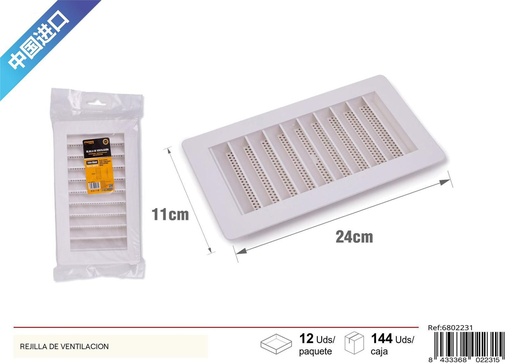 [6802231] Rejilla de ventilación para hogar y baño