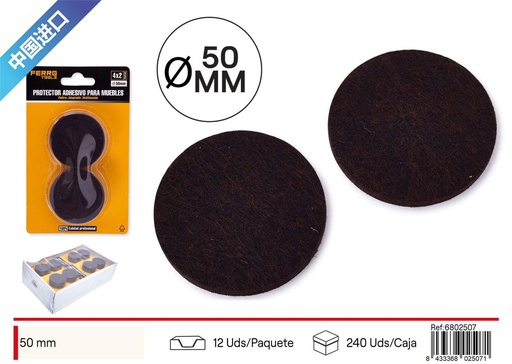 [6802507] Almohadilla para patas de muebles 50 mm - Protección y brico