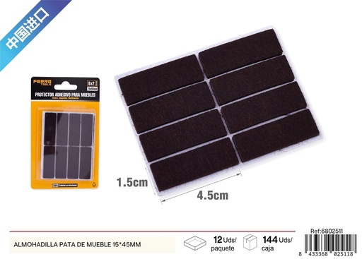 [6802511] Almohadilla para patas de muebles 15*45mm - Protectores para suelos y muebles