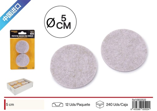 [6802522] Almohadilla para patas de muebles de fieltro 50mm - Protectores para suelos y muebles
