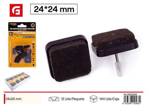 [6802568] Almohadilla de Fieltro para Patas de Mueble 24*24mm - Protectores de muebles