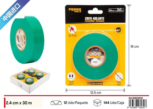 [6803032] Cinta aislante antiflama 24mm*30m - Herramientas de ferretería