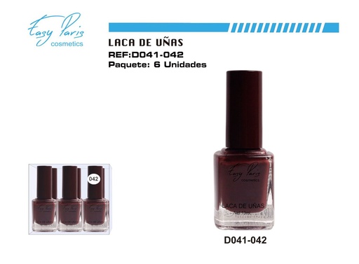[D041-042] Laca de uñas easy Paris 6 pz - Cosméticos para belleza