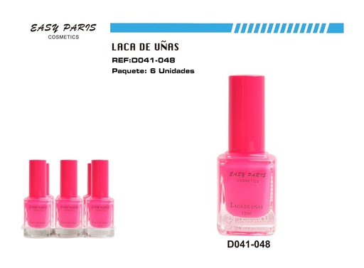 [D041-048] Laca de uñas easy Paris 6 pz - Cosméticos para manicura