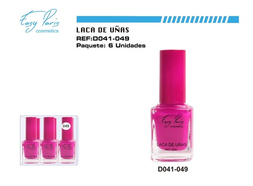 [D041-049] Laca de uñas easy Paris 6 pz - Productos de belleza