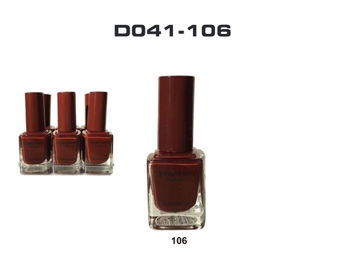 [D041-106] Laca de uñas burdeos 6 pz - Cosméticos para belleza