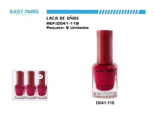 [D041-118] Laca de uñas 6 pz burdeos - Cosméticos para manicura