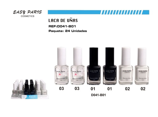 [D041-B01] Laca de uñas 24 pz bandeja - Cosméticos para belleza