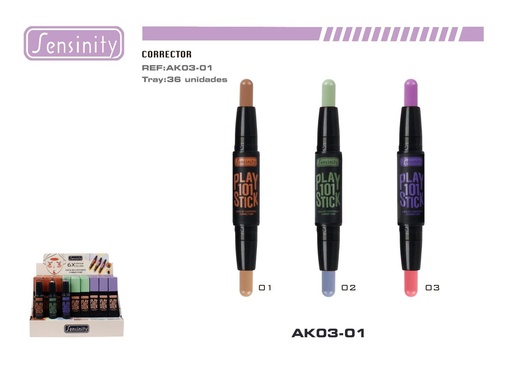 [AK03-01] Corrector Duo con tester 36/u - Productos de maquillaje