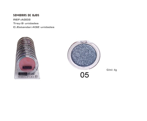 [AG02-05] Sombra de ojos 9 pz - Productos de maquillaje