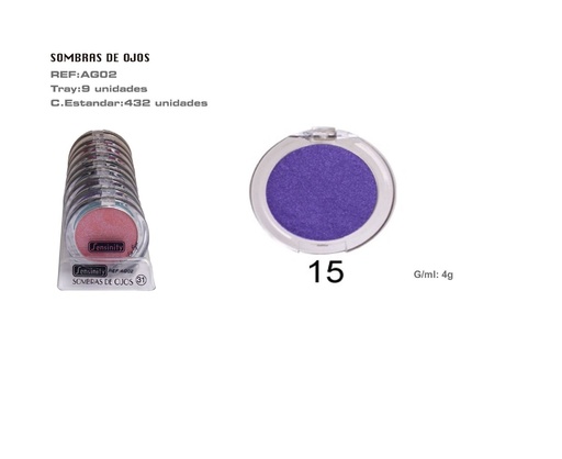 [AG02-15] Sombra de ojos 9 pz 432 pz - Cosméticos para ojos