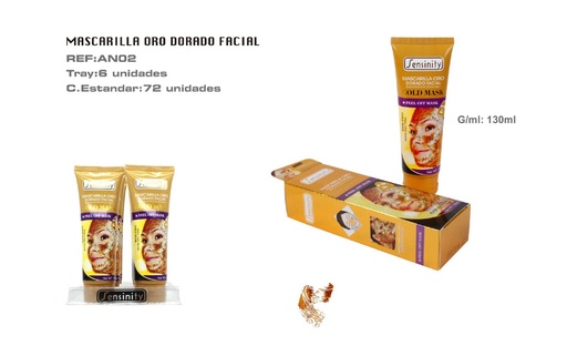 [AN02-01] Mascarilla oro Gold Mask Sensinity 130 ml - Productos de cuidado personal