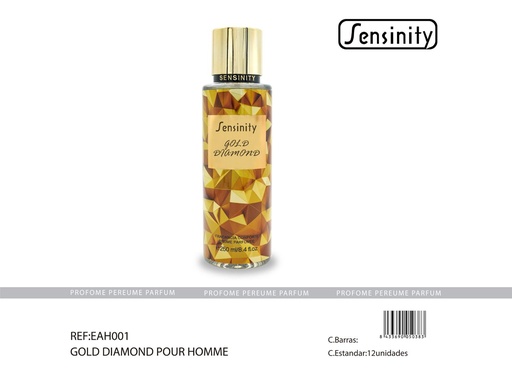 [EAH001] Body spray Gold Diamond corporal 250ml Sensinity para perfumar