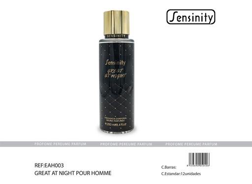 [EAH003] Body spray Great at Night 250 ml Sensinity - Fragancia masculina