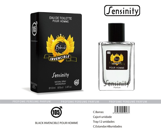 [HYS105] Perfume "Black Incencible" Sensinity - Fragancia masculina