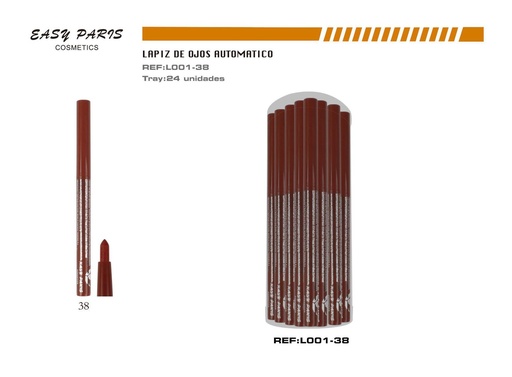 [L001-38] Perfilador automático chocolate 24 pcs - Cosméticos