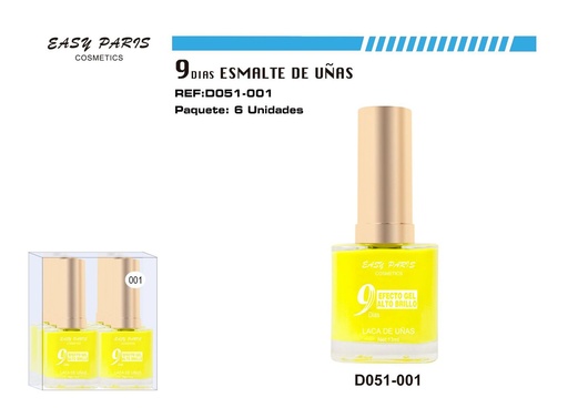 [D051-001] Laca de Uñas 9 Días 6/u 144/u - Esmaltes de uñas