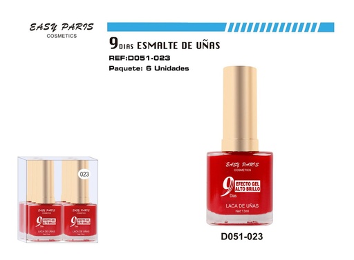 [D051-023] Laca de Uñas 9 Días 6/u 144/u - Esmaltes de uñas
