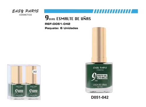 [D051-042] Laca de Uñas 9 Días 6/u 144/u - Esmaltes de uñas