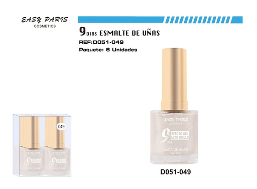 [D051-049] Laca de Uñas 9 Días 6/u 144/u - Esmaltes de uñas