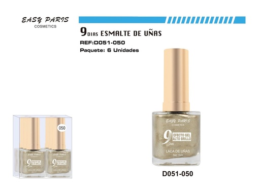 [D051-050] Laca de Uñas 9 Días 6/u 144/u - Esmaltes de uñas