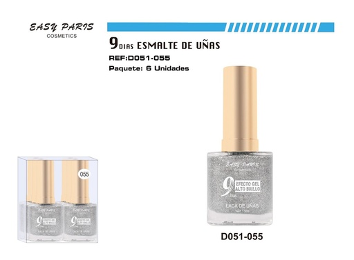 [D051-055] Laca de Uñas 9 Días 6/u 144/u - Esmaltes de uñas