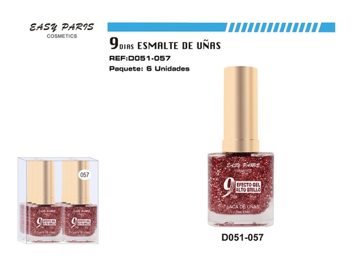 [D051-057] Laca de Uñas 9 Días 6/u 144/u - Esmaltes de uñas