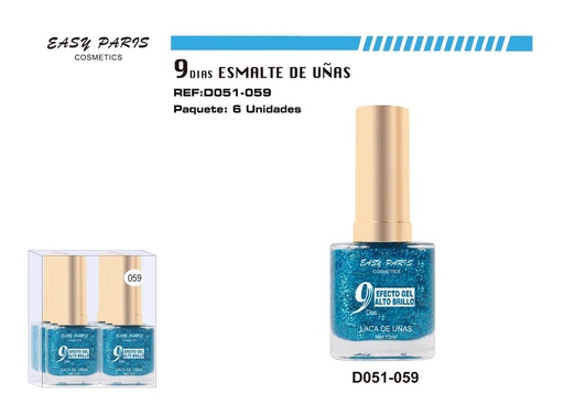 [D051-059] Laca de Uñas 9 Días 6/u 144/u - Esmaltes de uñas