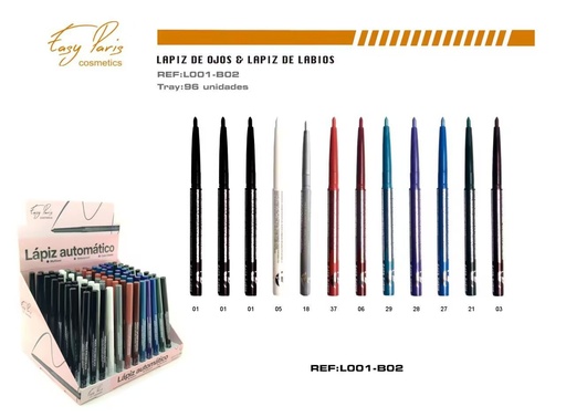 [L001-B02] Lápiz automático colores L001 96/u para escritura y dibujo