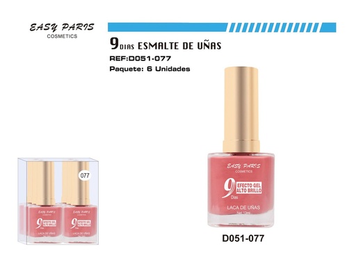 [D051-077] Laca de Uñas 7 Días 6/u 144/u - Esmaltes de uñas